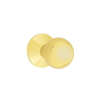 Emtek Orb Knob with Modern Rosette in Unlacquered Brass
