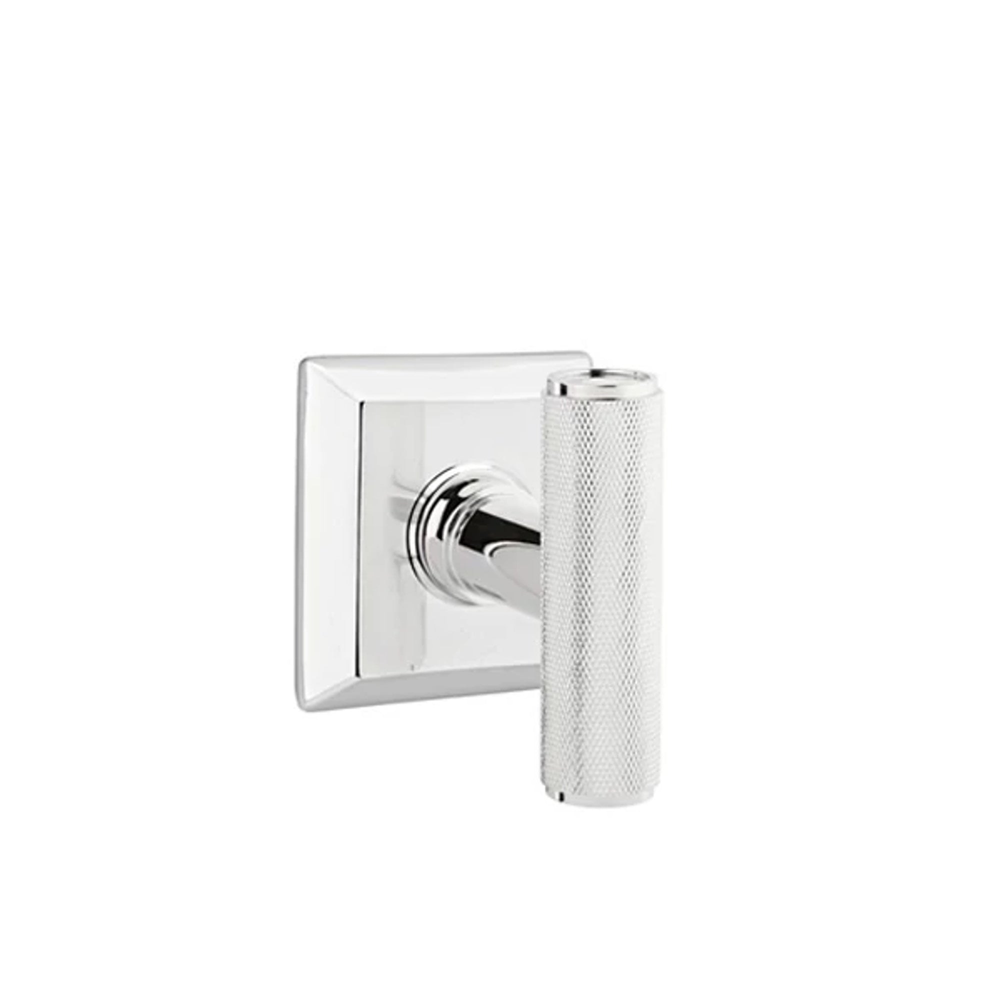 Emtek Ace Knurled Knob with Quincy Rosette in Polished Chrome