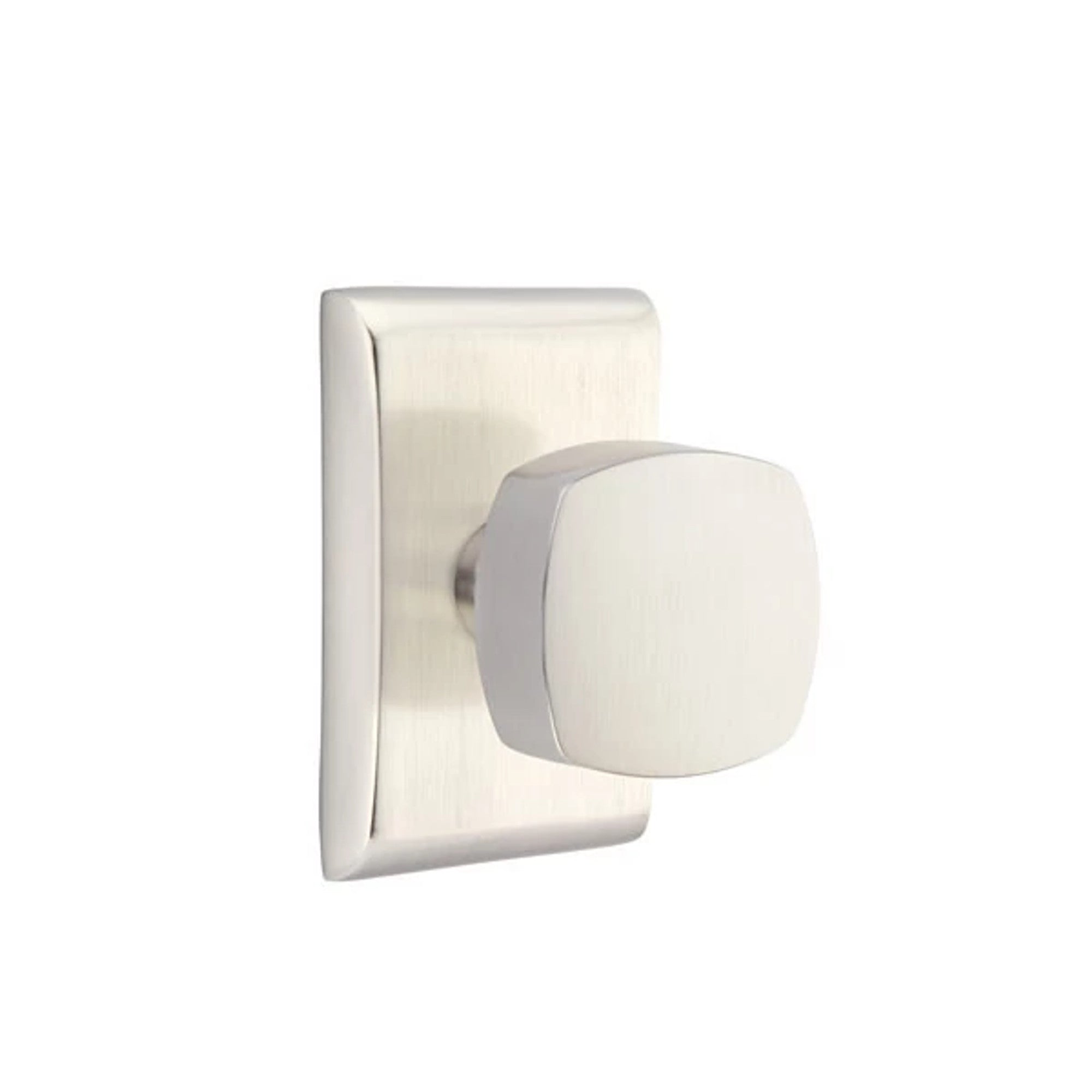Emtek Freestone Knob with Neos Rosette in Satin Nickel