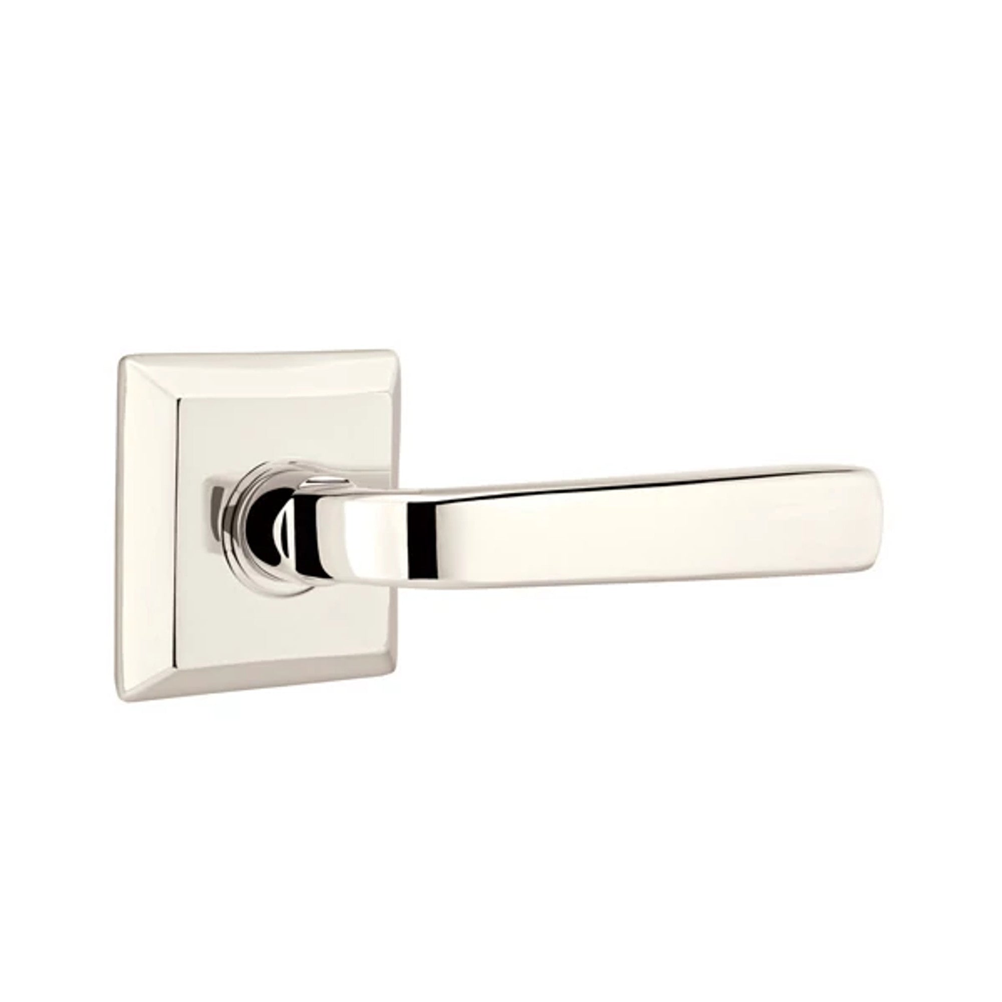 Emtek Sion Lever with Quincy Rosette in Polished Nickel