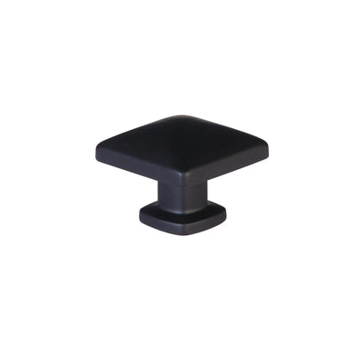 Emtek Lawson 1-1/4" Square Knob in Flat Black
