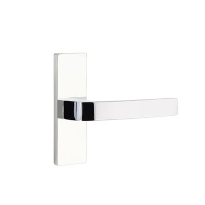 Emtek Breslin Lever with Stretto 1-1/2" x 5" in Polished Chrome