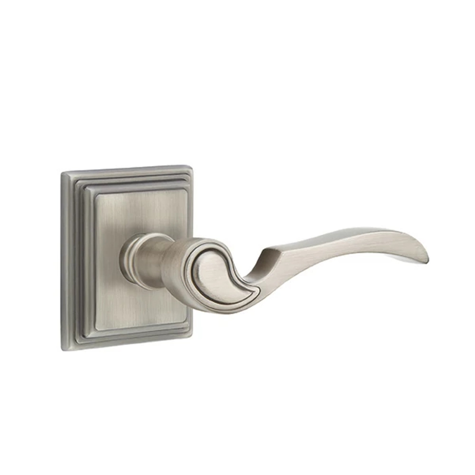 Emtek Coventry Lever with Wilshire Rosette in Pewter