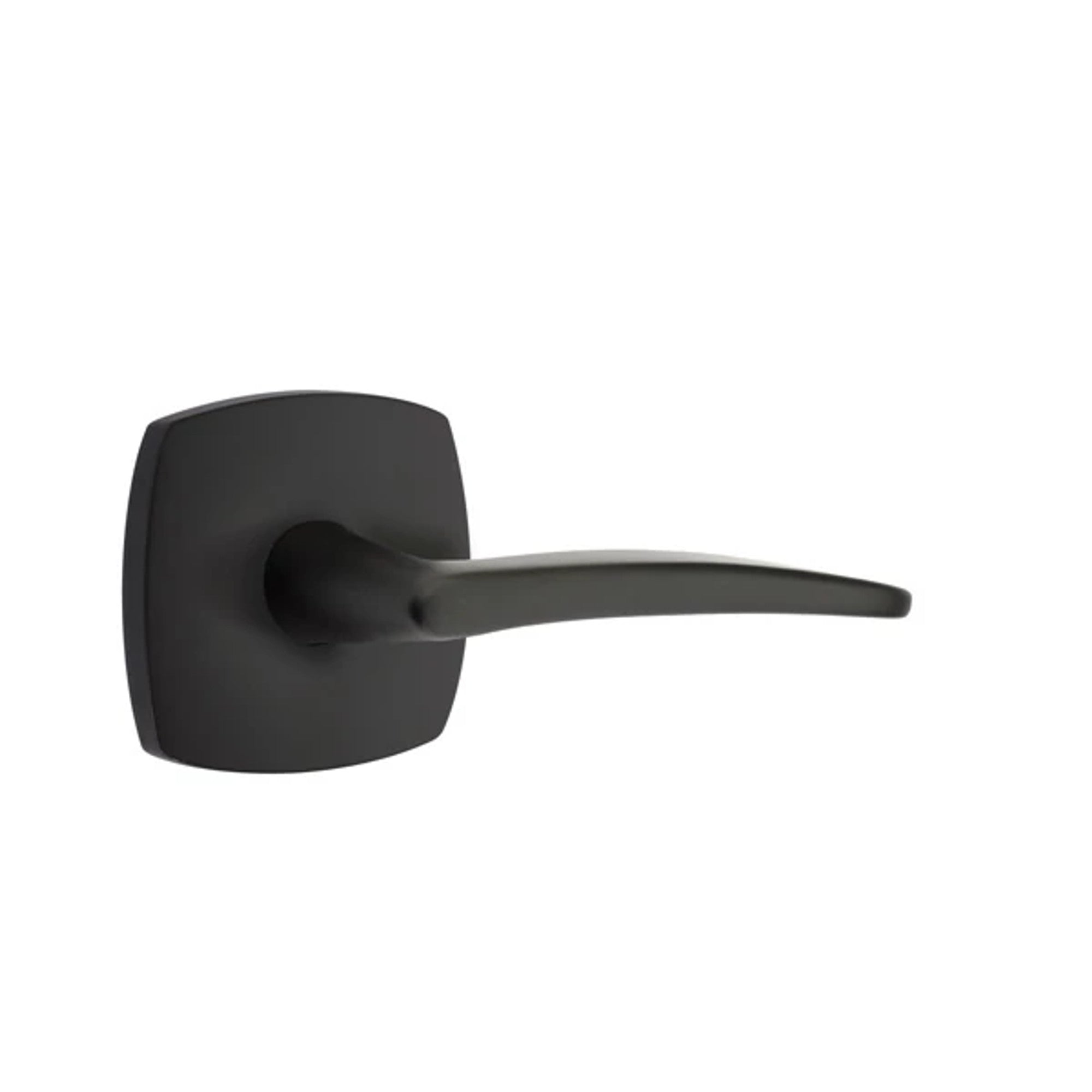 Emtek Poseidon Lever with Urban Modern Rosette in Flat Black
