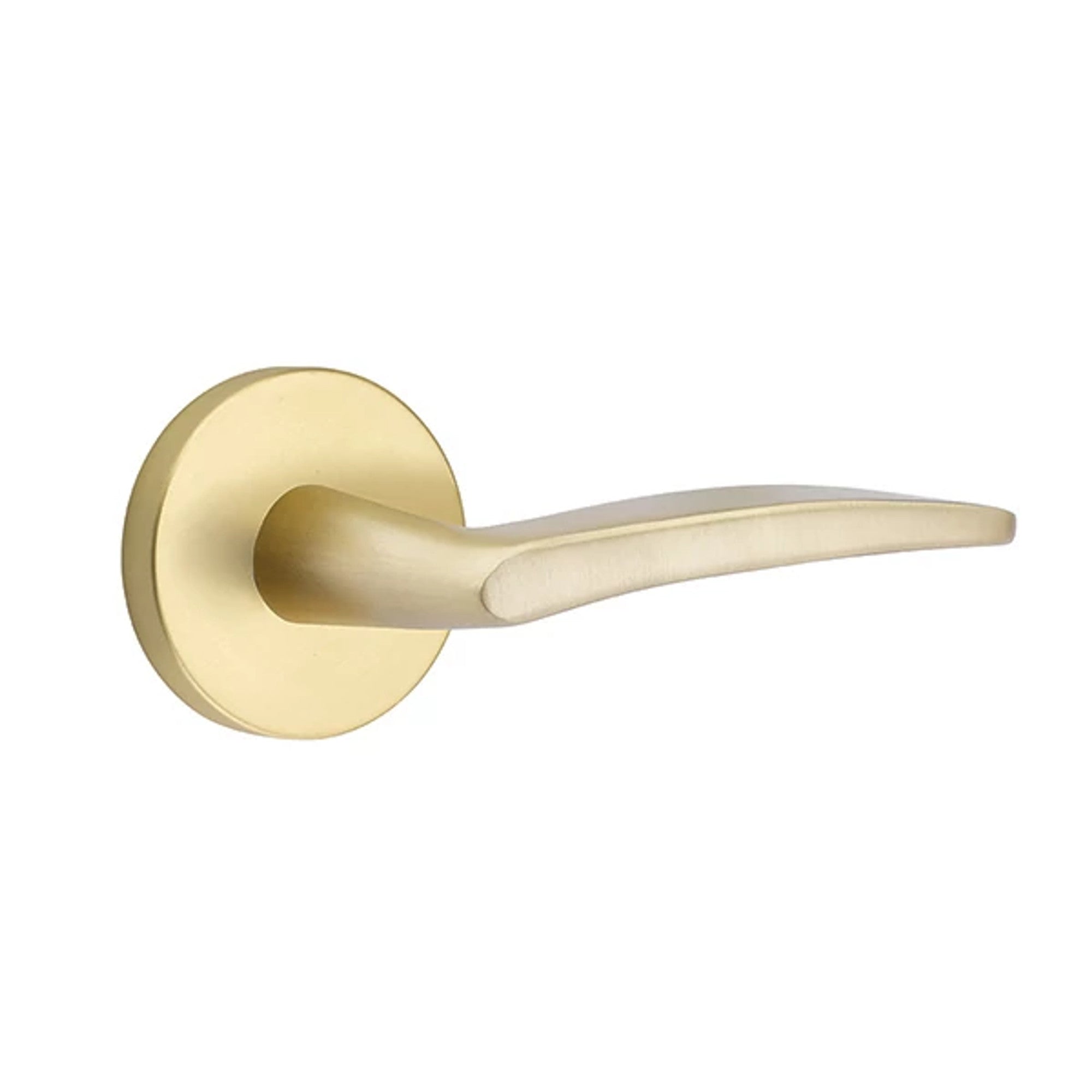 Emtek Poseidon Lever with Disk Rosette in Satin Brass