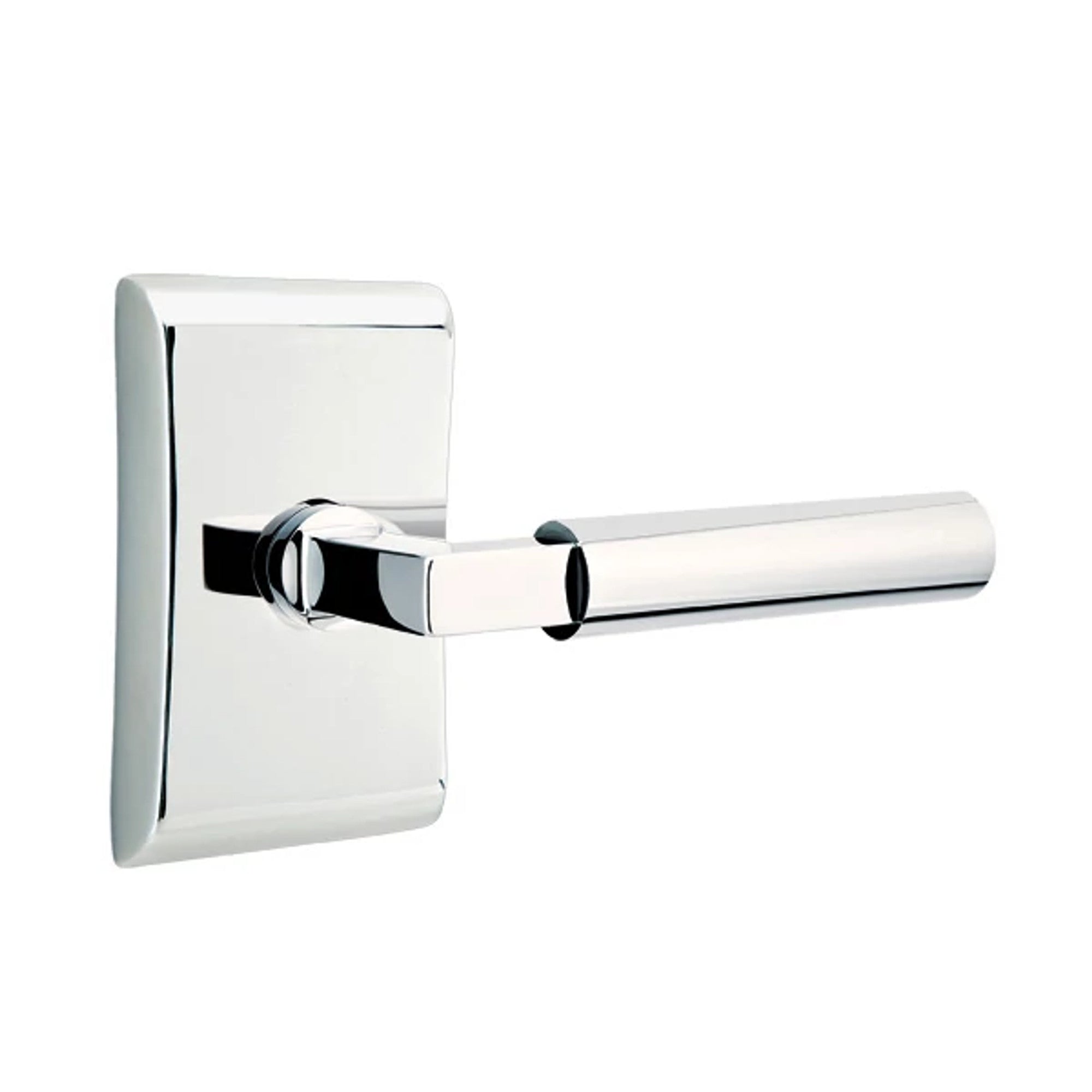Emtek Hercules Lever with Neos Rosette in Polished Chrome