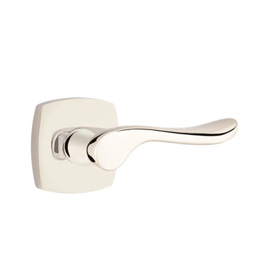 Emtek Luzern Lever with Urban Modern Rosette in Polished Nickel