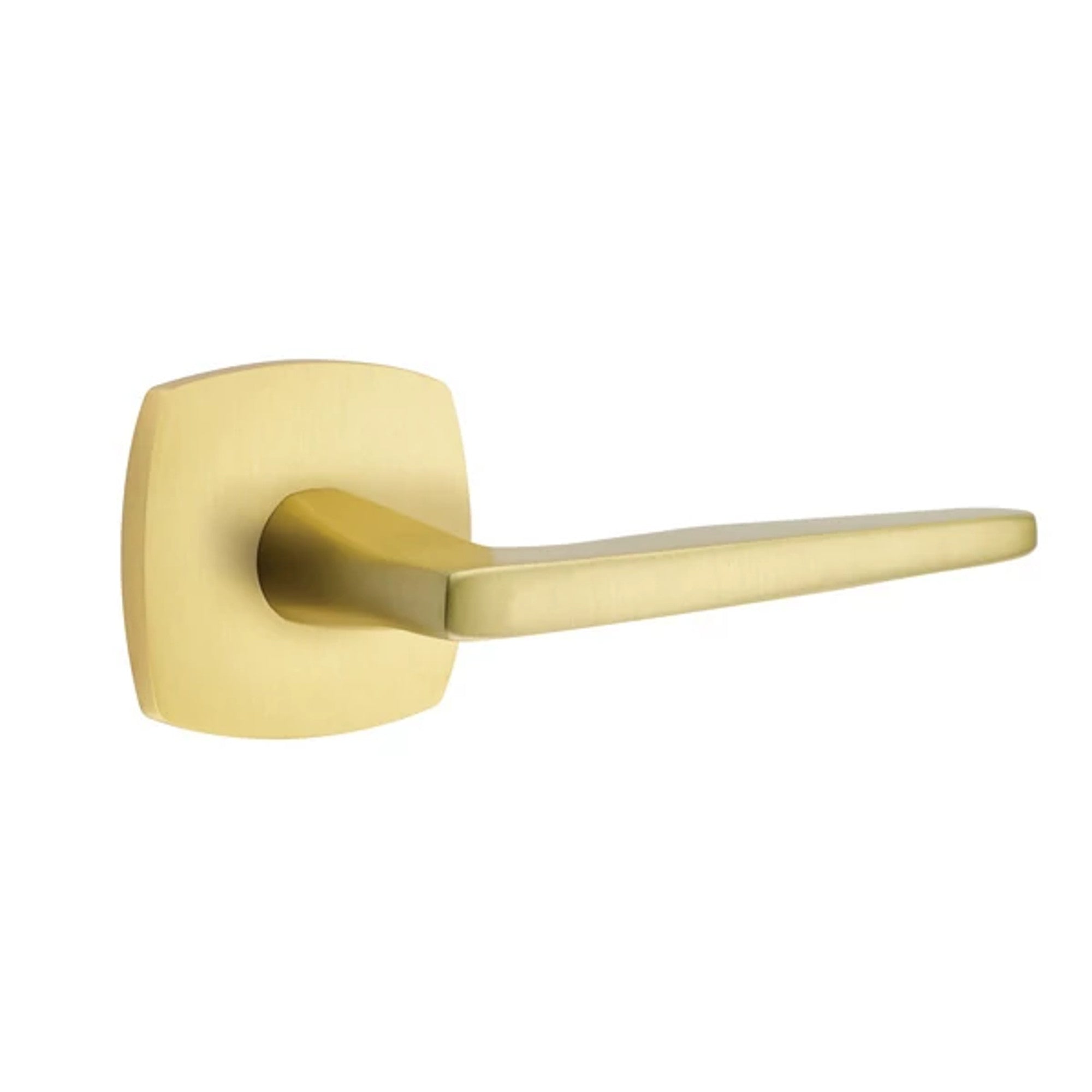 Emtek Hermes Lever with Urban Modern Rosette in Satin Brass