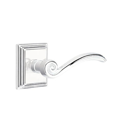 Emtek Elan Lever with Wilshire Rosette in Polished Chrome