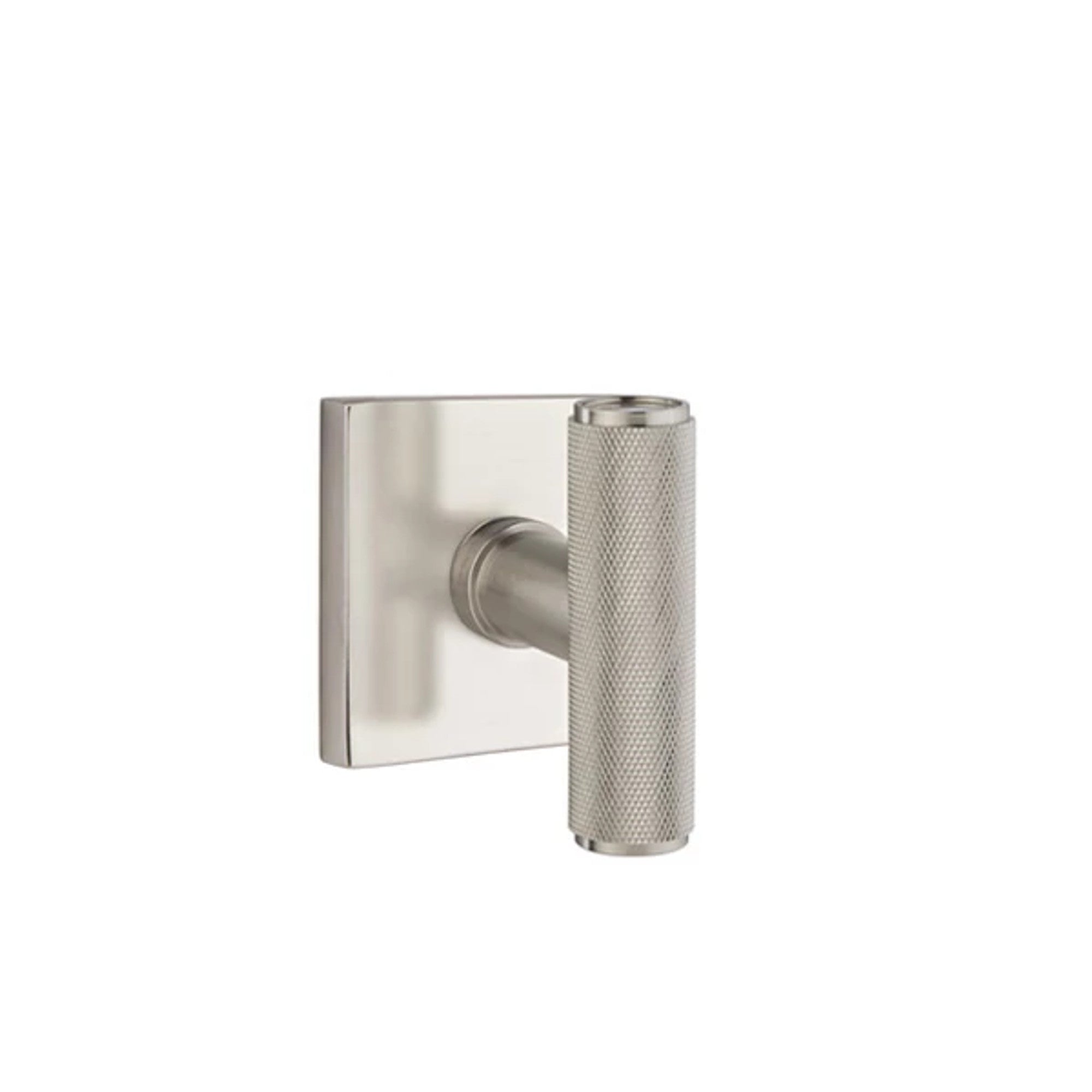 Emtek Ace Knurled Knob with Square Rosette in Satin Nickel