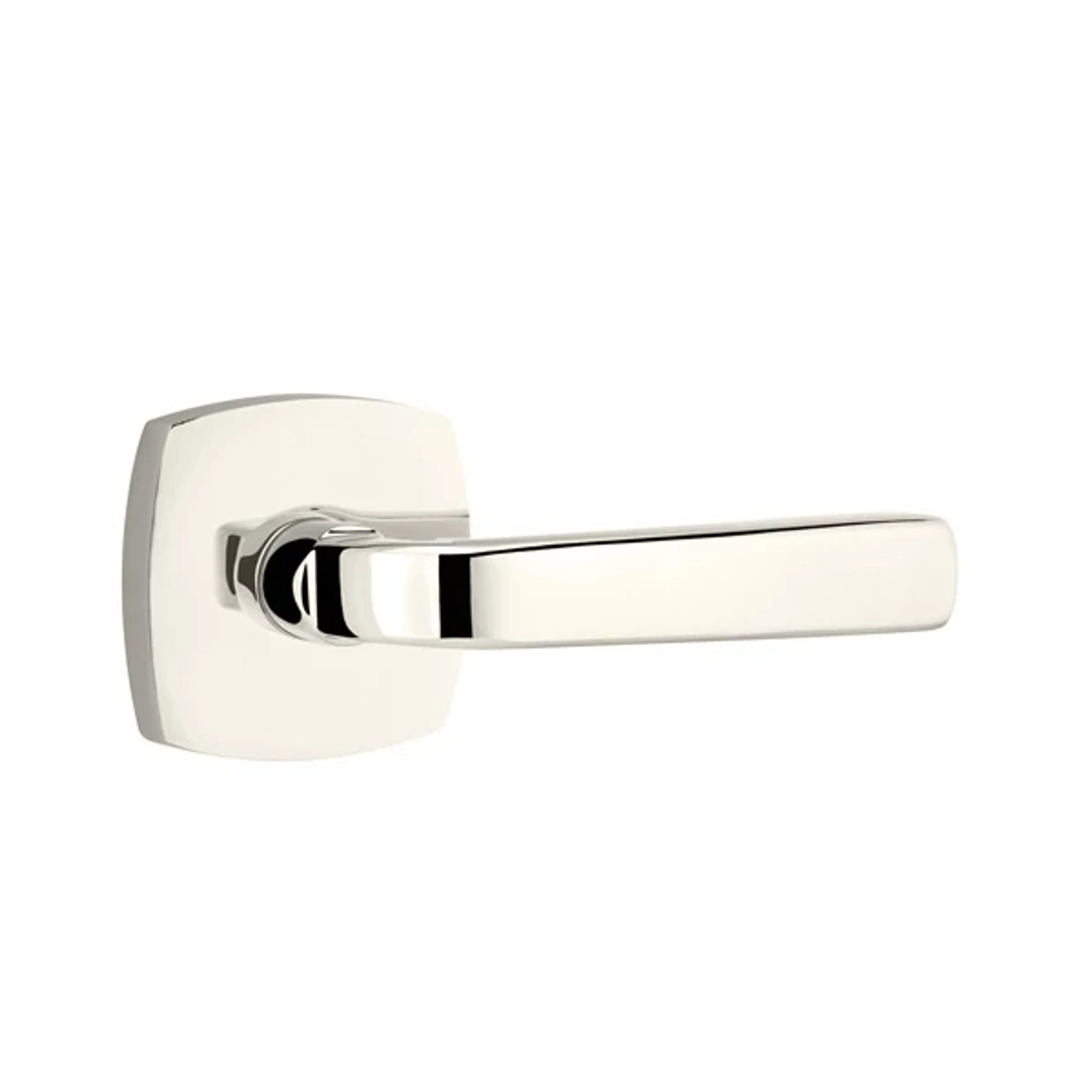 Emtek Sion Lever with Urban Modern Rosette in Polished Nickel