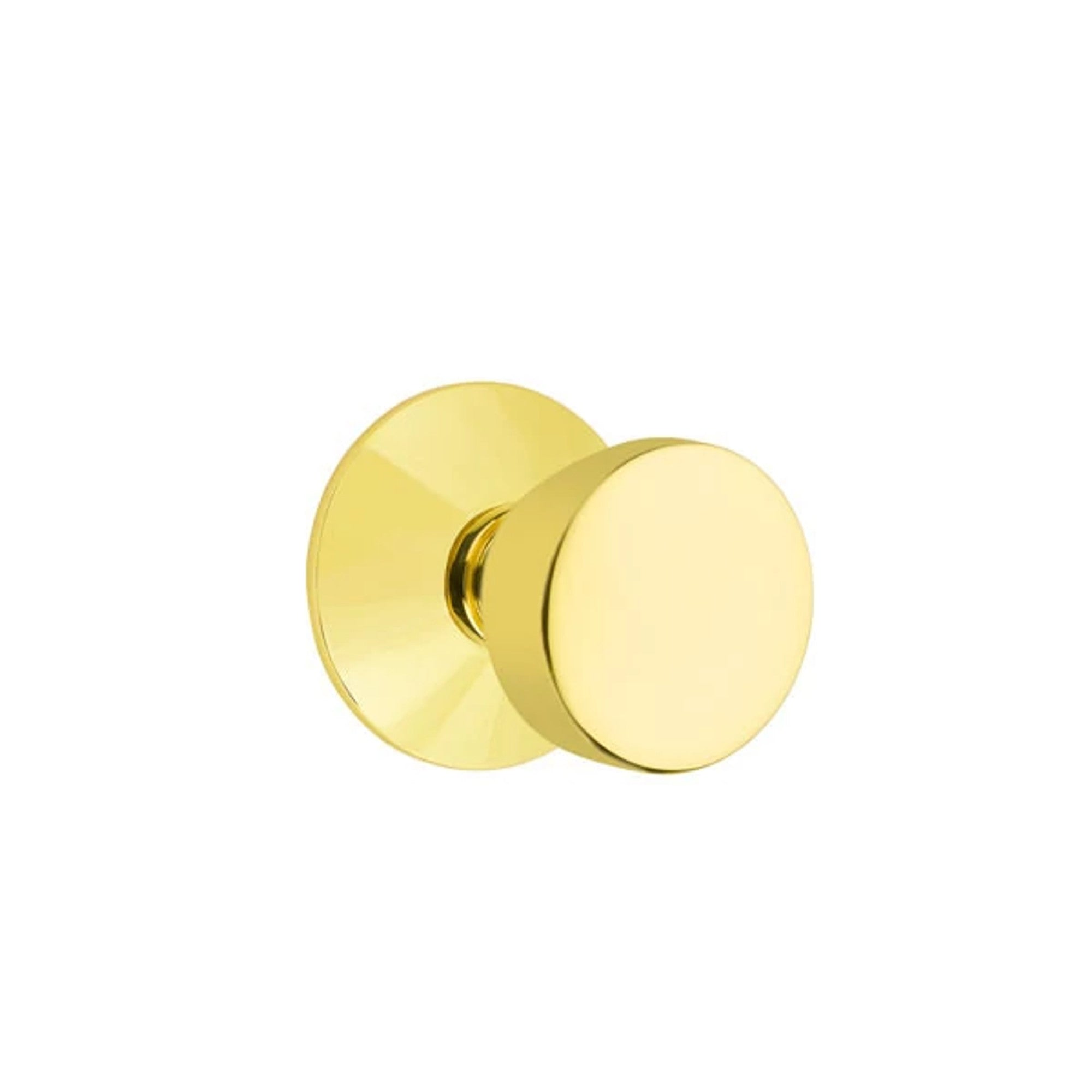 Emtek Laurent Knob with Modern Rosette in Unlacquered Brass