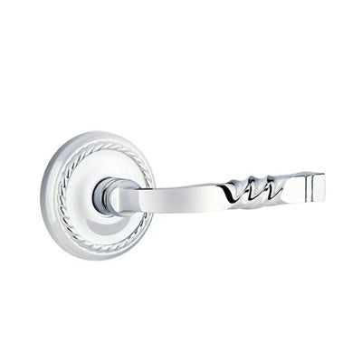 Emtek Santa Fe Lever with #8 Rosette in Polished Chrome