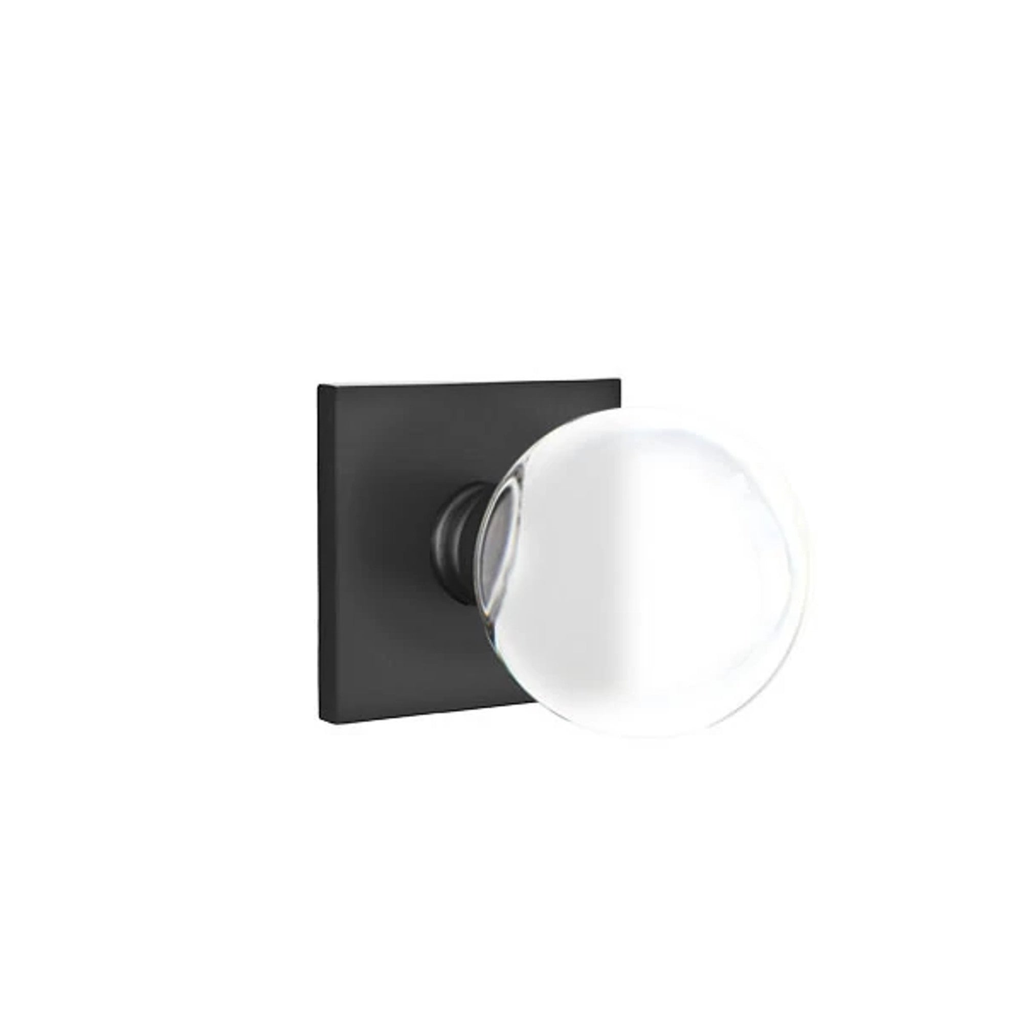 Emtek Bristol Knob with Square Rosette in Flat Black
