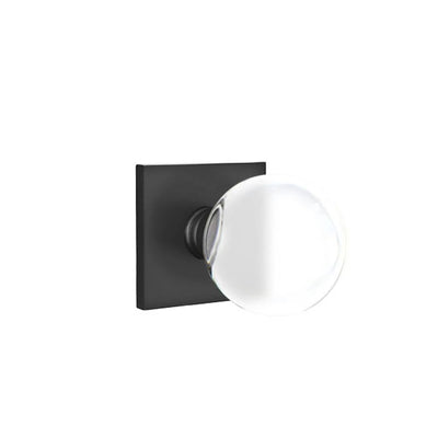 Emtek Bristol Knob with Square Rosette in Flat Black