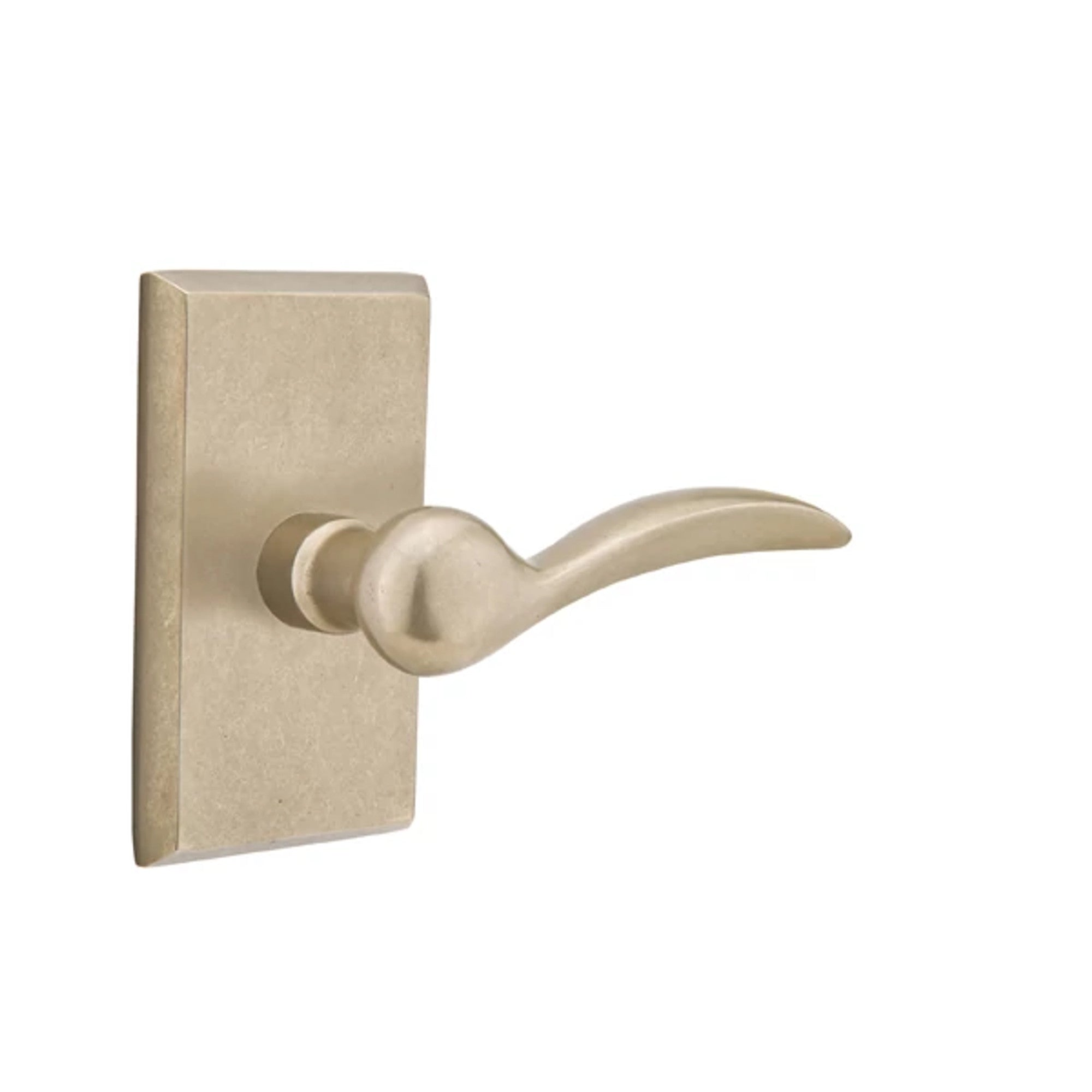 Emtek Durango Lever with #3 Rosette in Tumbled White Bronze