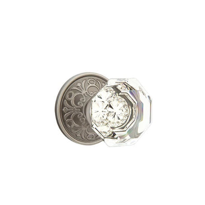 Emtek Old Town Knob with Lancaster Rosette in Pewter