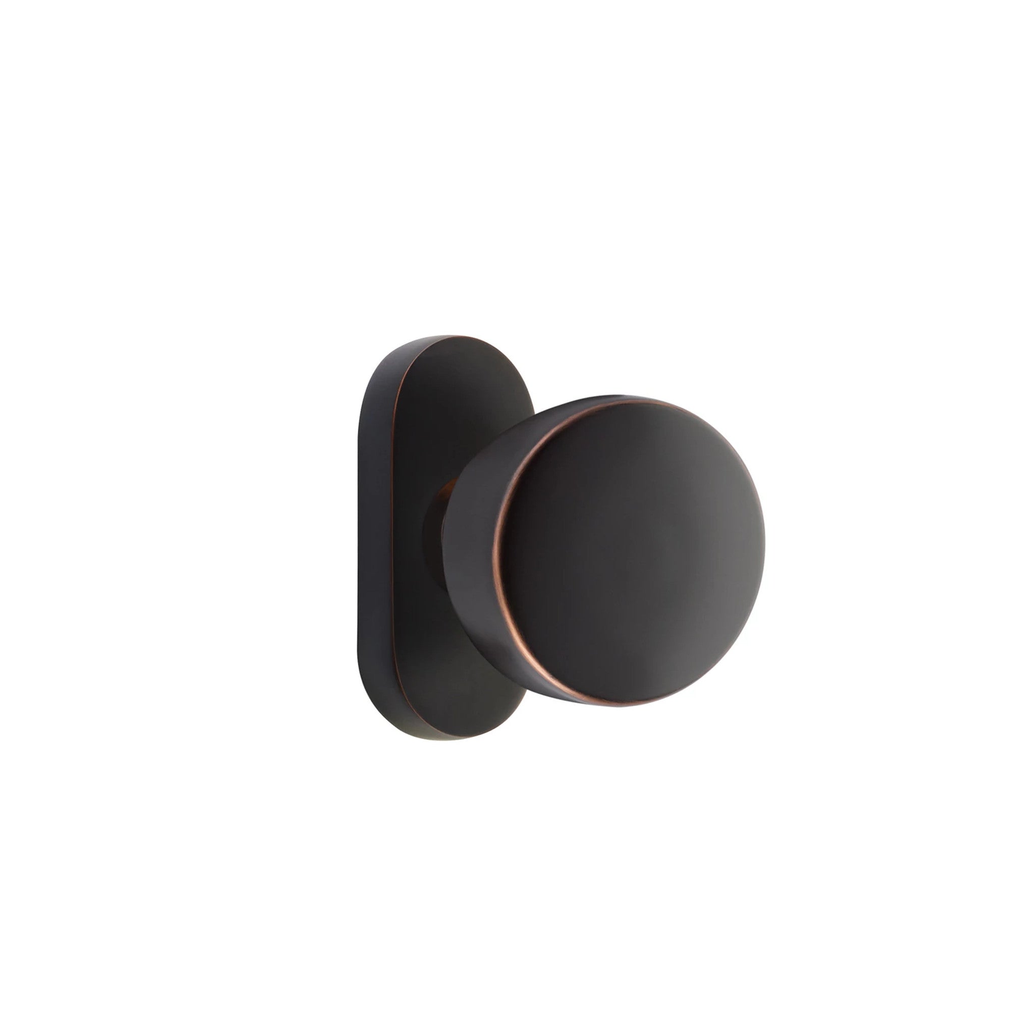 Emtek Laurent Knob with Oval Stretto 1-1/2" x 3" in Oil Rubbed Bronze