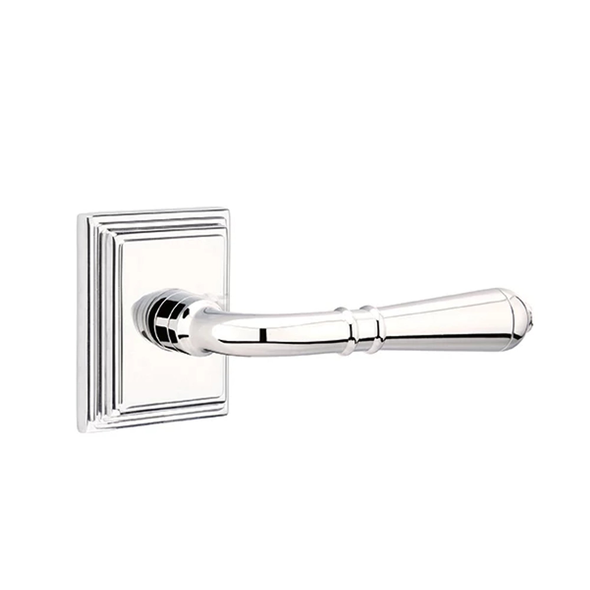 Emtek Turino Lever with Wilshire Rosette in Polished Chrome