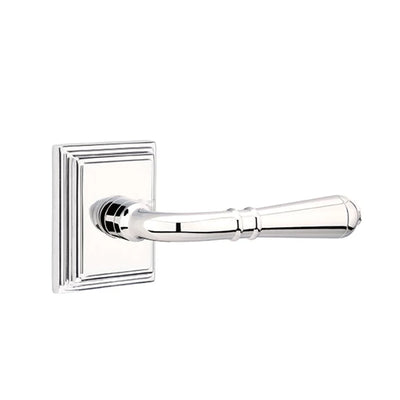 Emtek Turino Lever with Wilshire Rosette in Polished Chrome