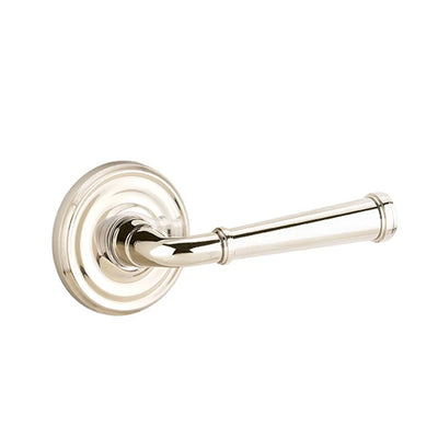 Emtek Merrimack Lever with Regular Rosette in Polished Nickel