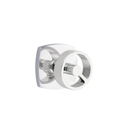 Emtek Spoke Knob with Urban Modern Rosette in Polished Chrome