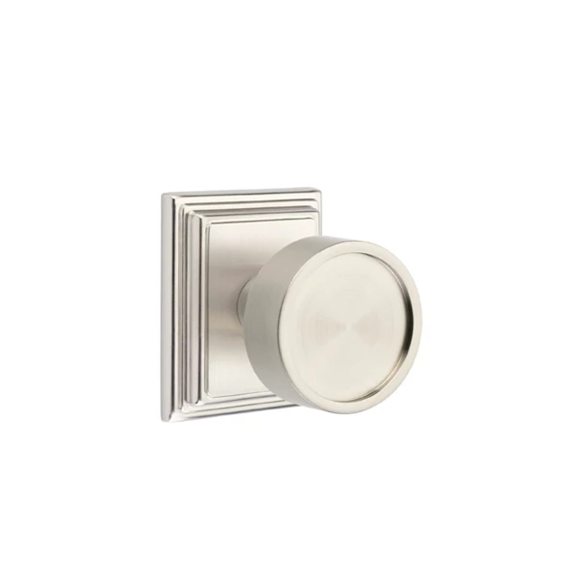 Emtek Verve Knob with Wilshire Rosette in Satin Nickel