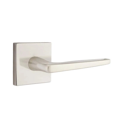 Emtek Hermes Lever with Square Rosette in Satin Nickel