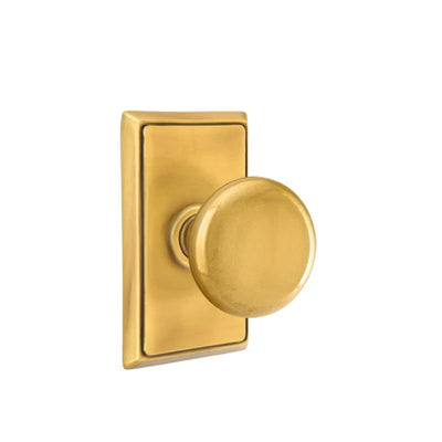 Emtek Providence Knob with Rectangular Rosette in French Antique