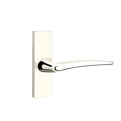 Emtek Poseidon Lever with Stretto 1-1/2" x 5" in Polished Nickel