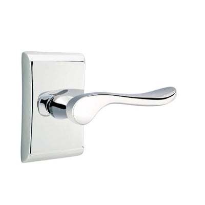 Emtek Luzern Lever with Neos Rosette in Polished Chrome