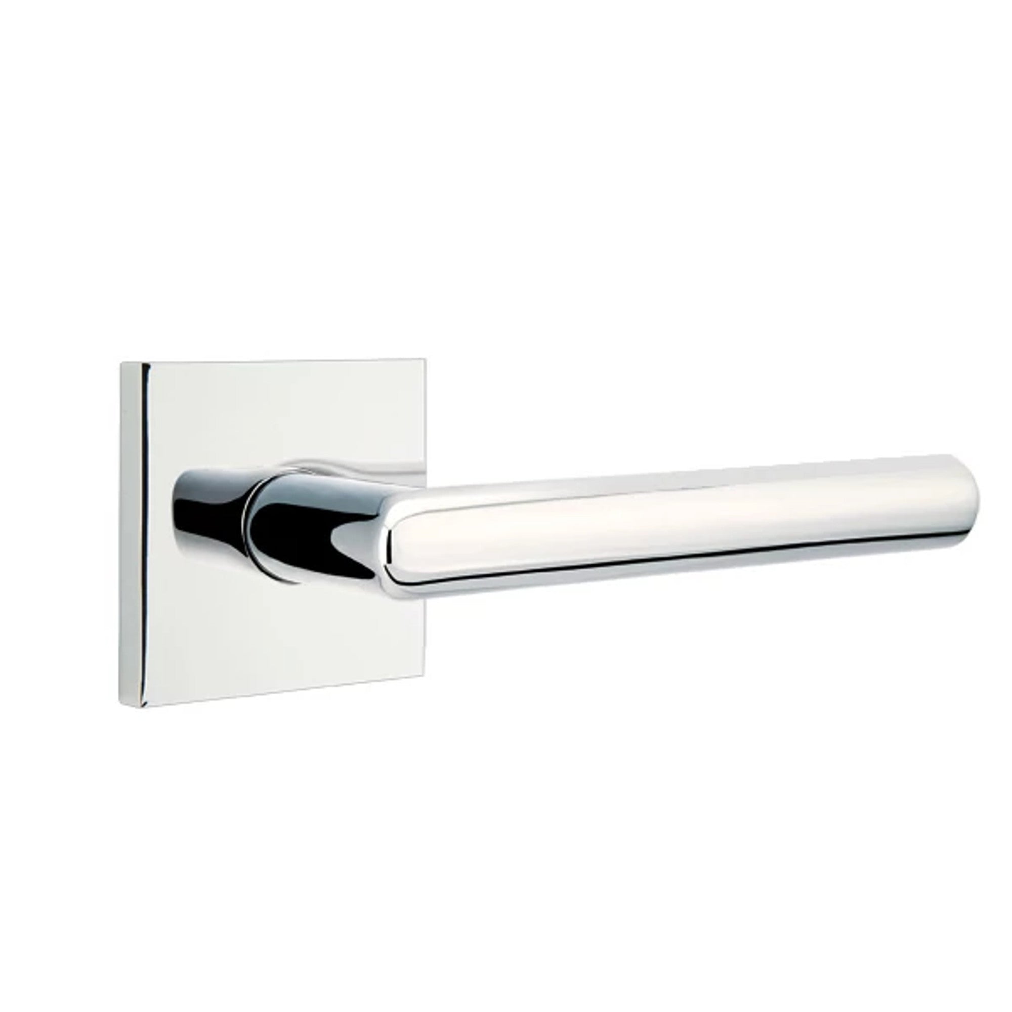 Emtek Stuttgart Lever with Square Rosette in Polished Chrome