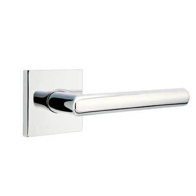 Emtek Stuttgart Lever with Square Rosette in Polished Chrome