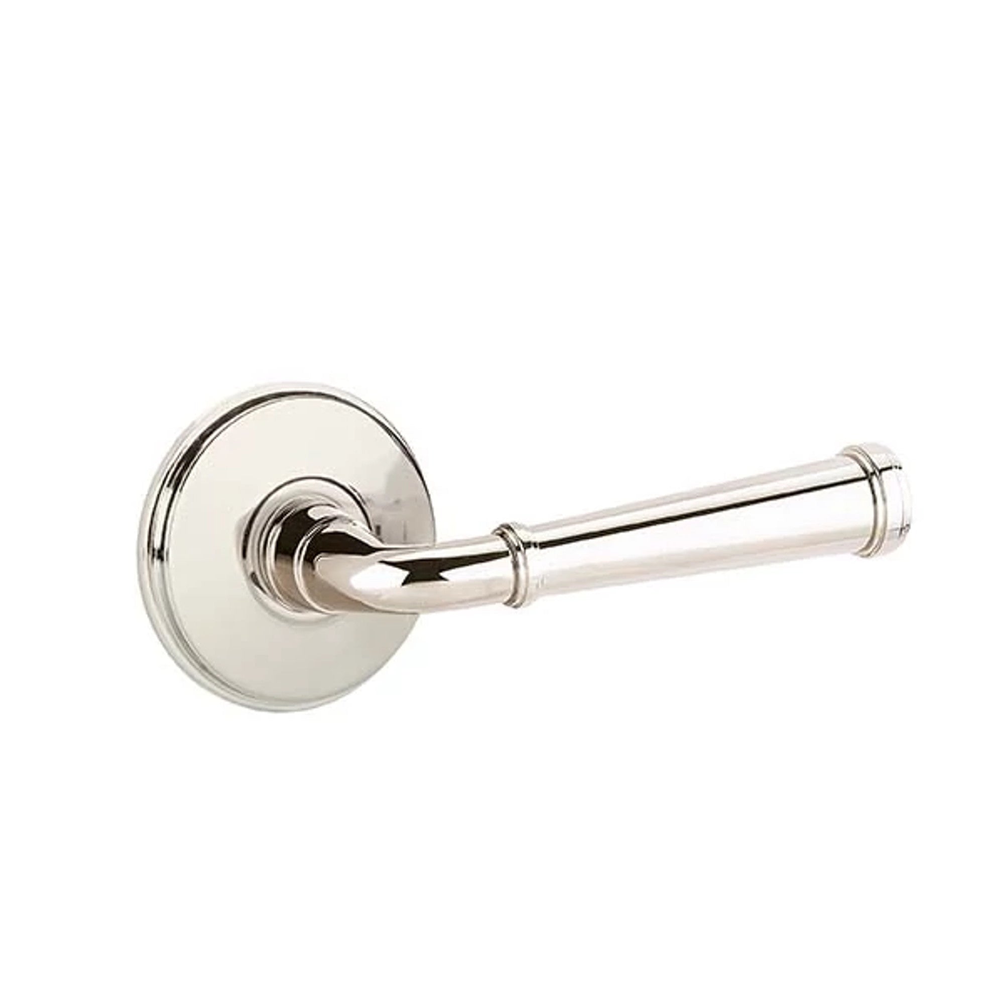 Emtek Merrimack Lever with Watford Rosette in Polished Nickel