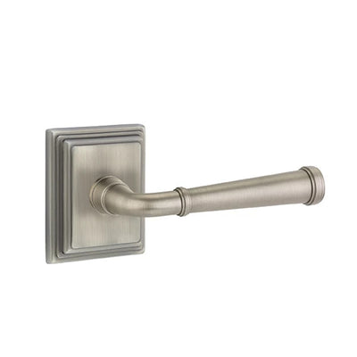 Emtek Merrimack Lever with Wilshire Rosette in Pewter