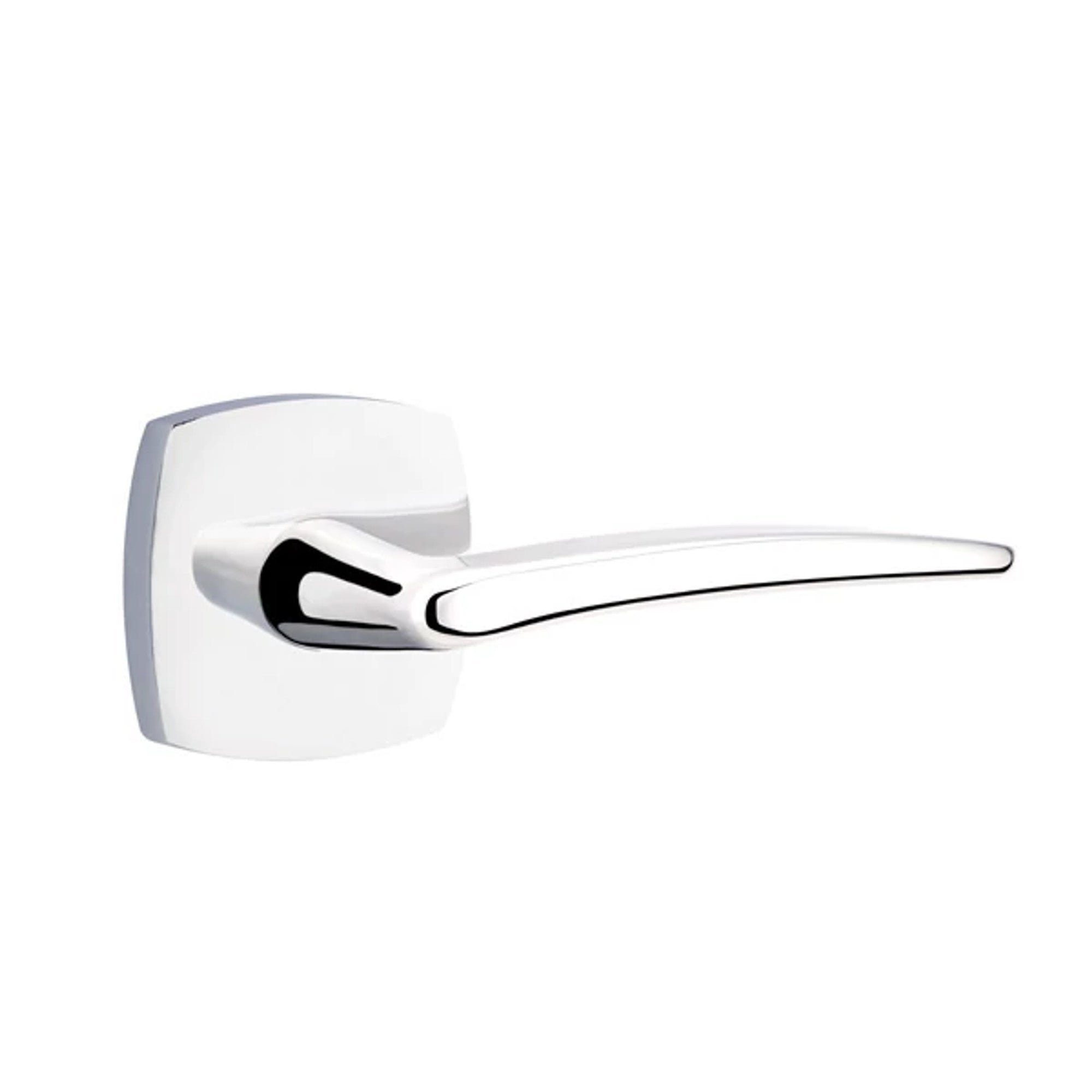 Emtek Poseidon Lever with Urban Modern Rosette in Polished Chrome