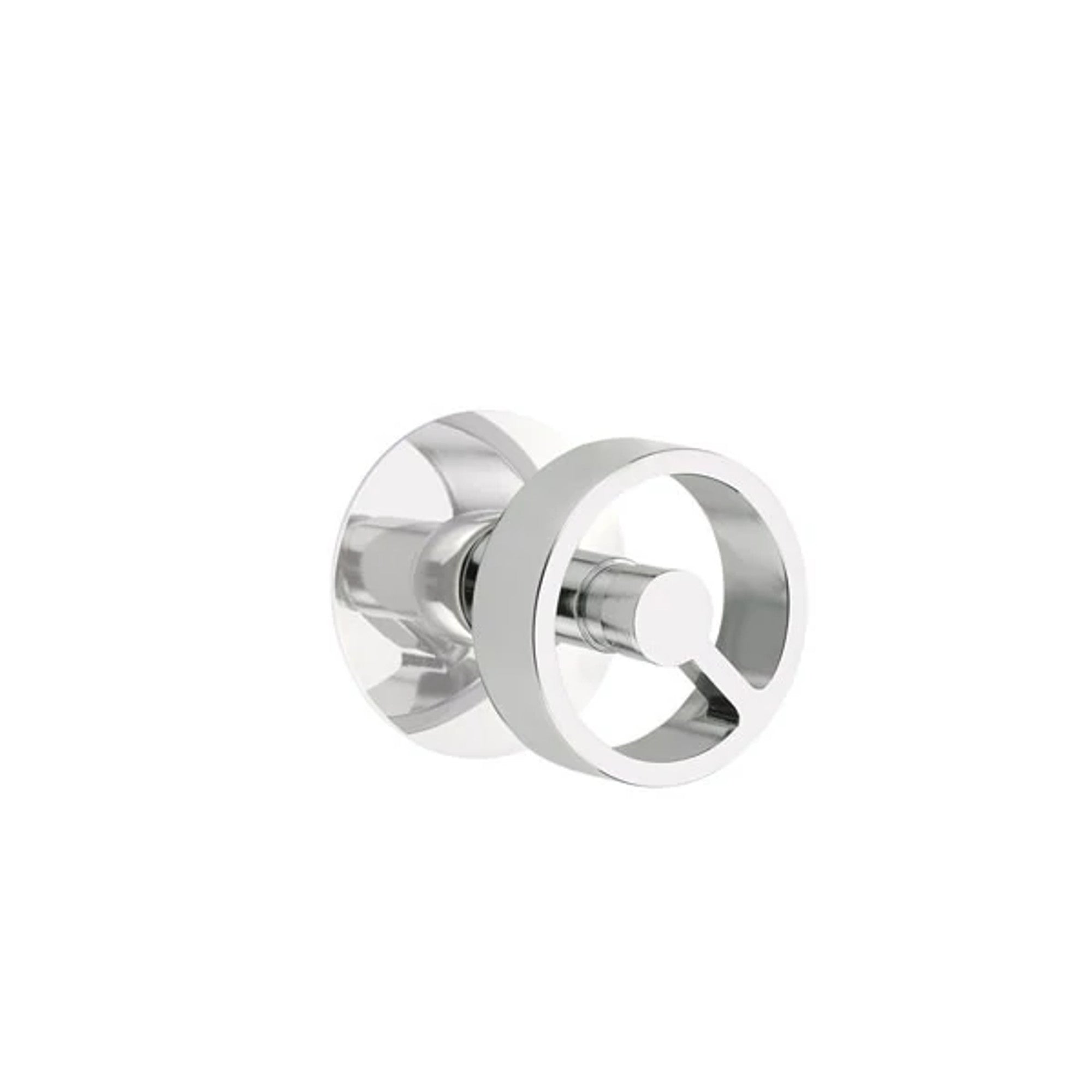 Emtek Spoke Knob with Modern Rosette in Polished Chrome