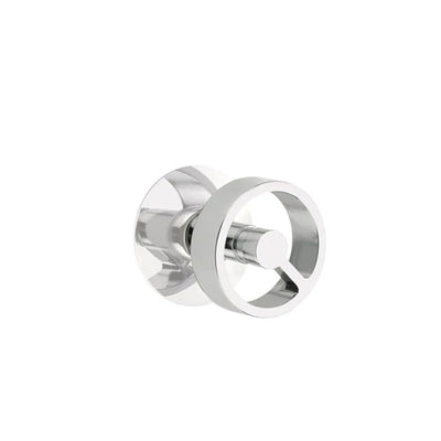 Emtek Spoke Knob with Modern Rosette in Polished Chrome