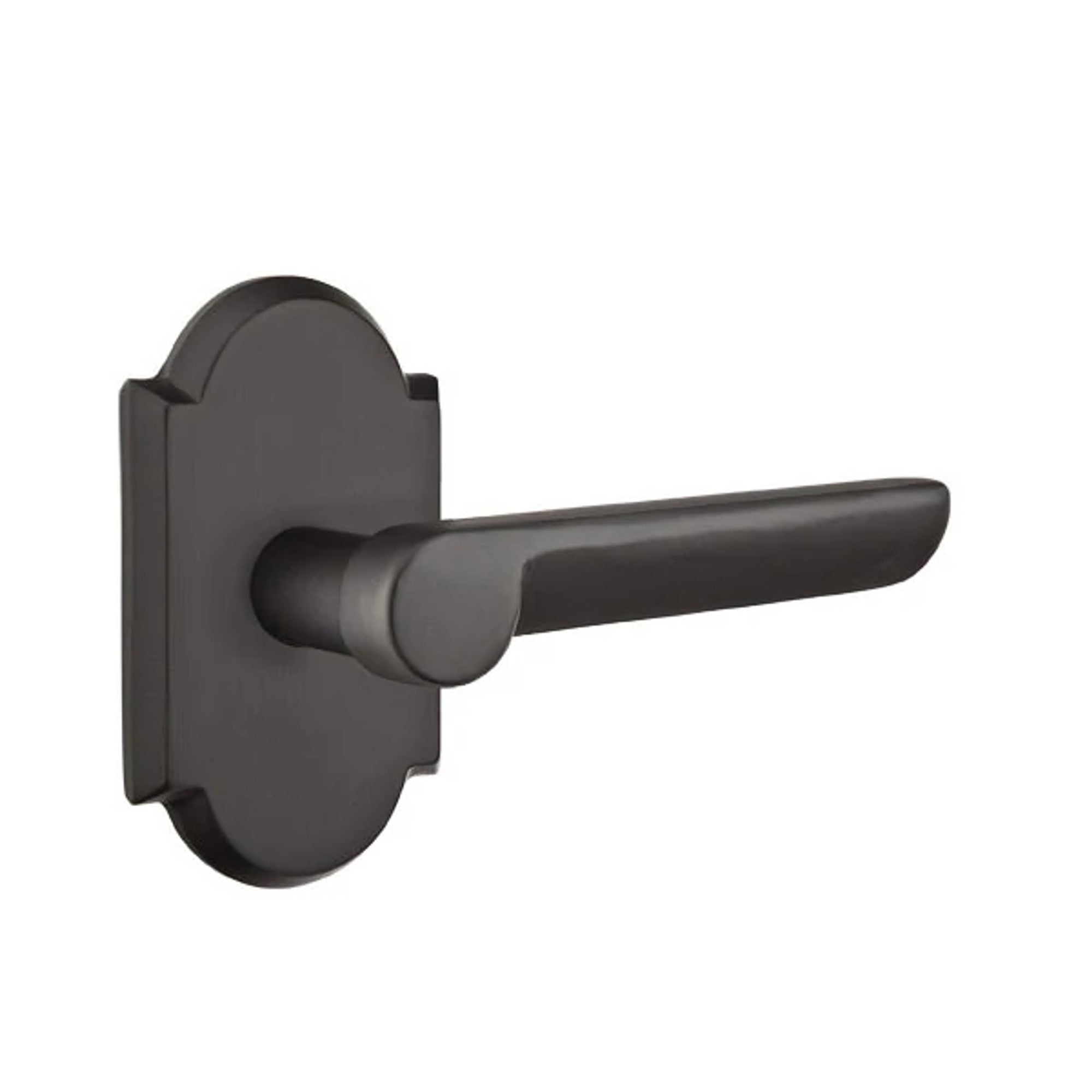 Emtek Aurora Lever with #1 Rosette in Flat Black Bronze