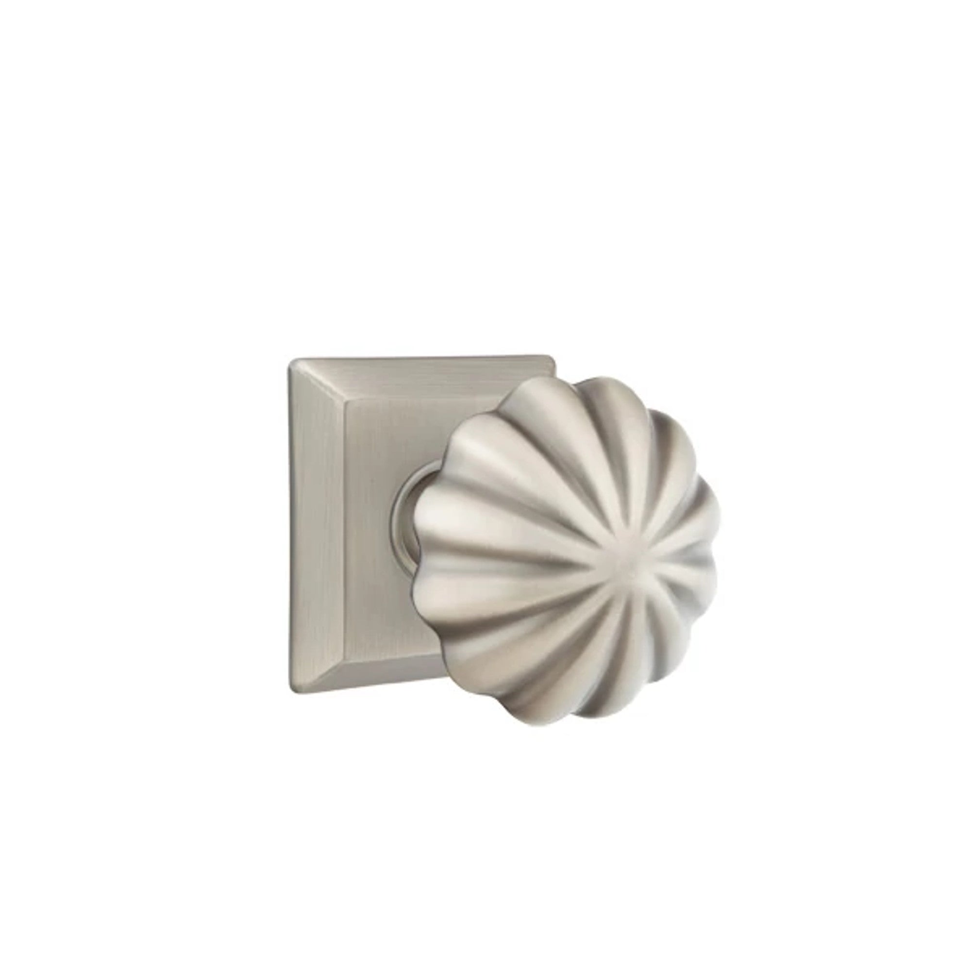 Emtek Melon Knob with Quincy Rosette in Pewter