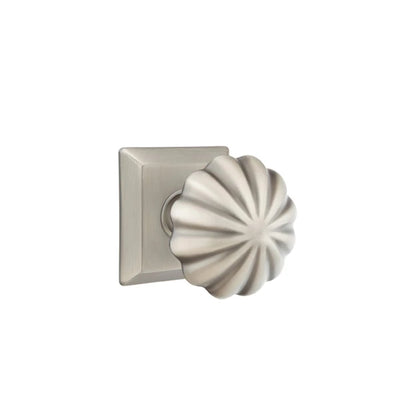 Emtek Melon Knob with Quincy Rosette in Pewter