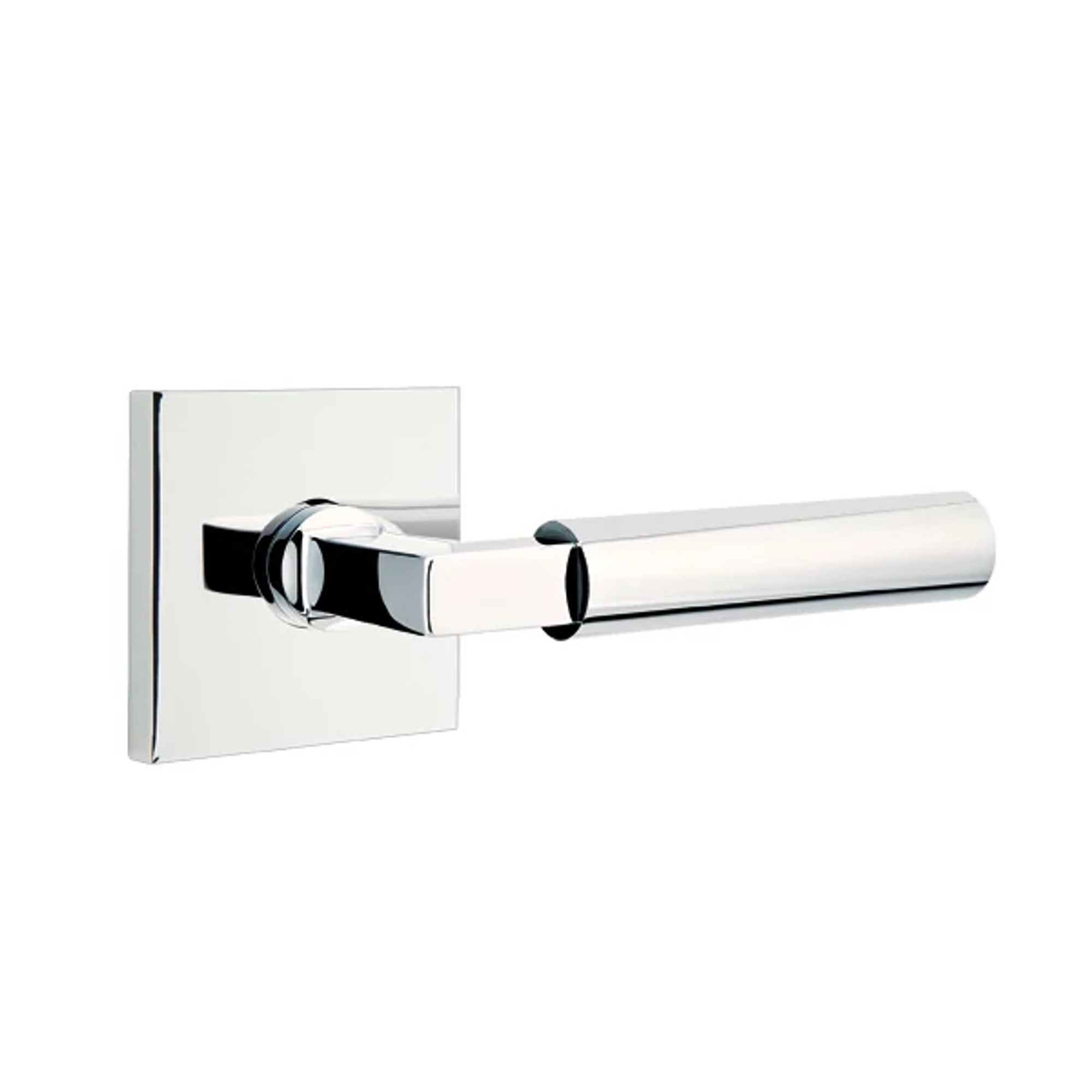 Emtek Hercules Lever with Square Rosette in Polished Chrome