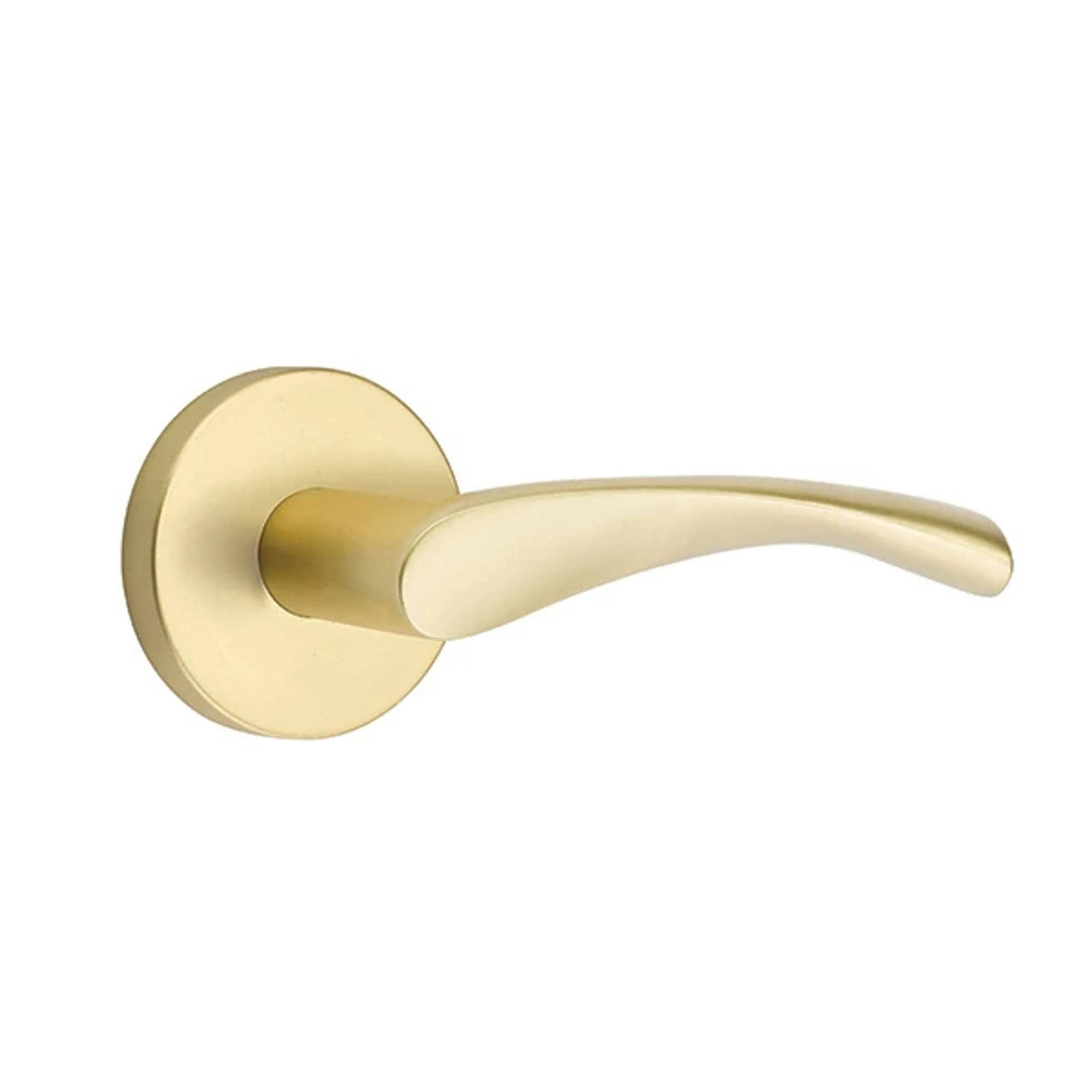 Emtek Triton Lever with Disk Rosette in Satin Brass