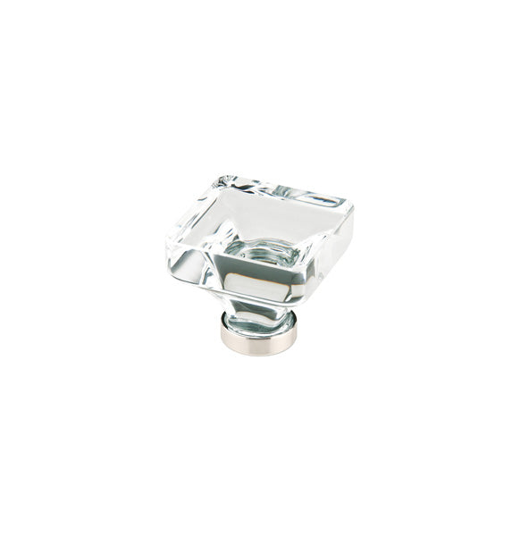 Emtek Lido Crystal 1-3/8" Knob in Polished Nickel