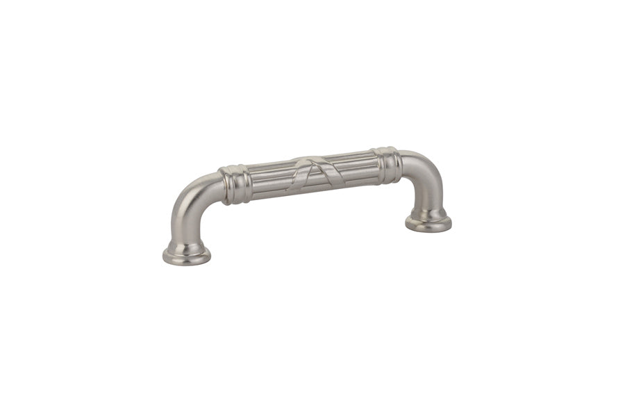 Emtek Ribbon & Reed 3-1/2" C-C Pull in Satin Nickel
