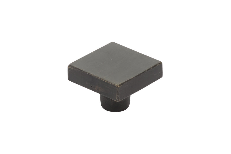 Emtek Rustic Modern 1-1/4" Square Knob in Medium Bronze