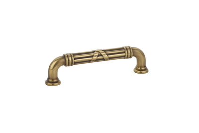 Emtek Ribbon & Reed 4" C-C Pull in French Antique