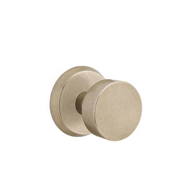 Emtek Round Bronze Knob with #2 Rosette in Tumbled White Bronze