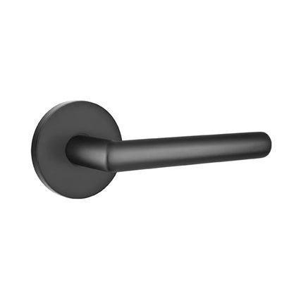 Emtek Stuttgart Lever with Disk Rosette in Flat Black