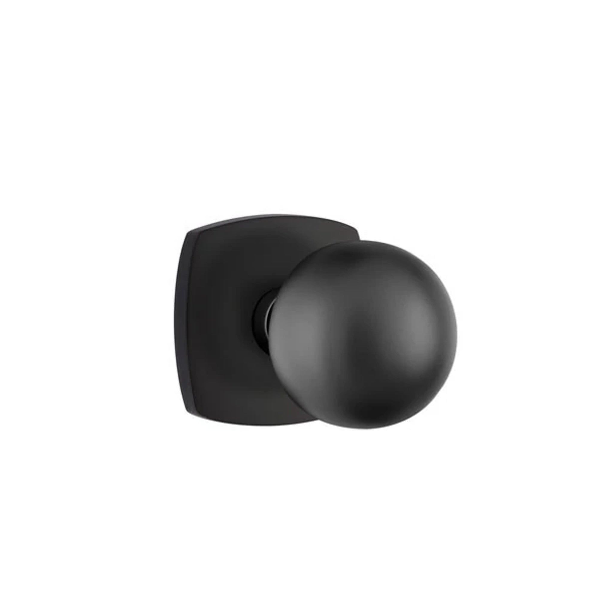 Emtek Orb Knob with Urban Modern Rosette in Flat Black